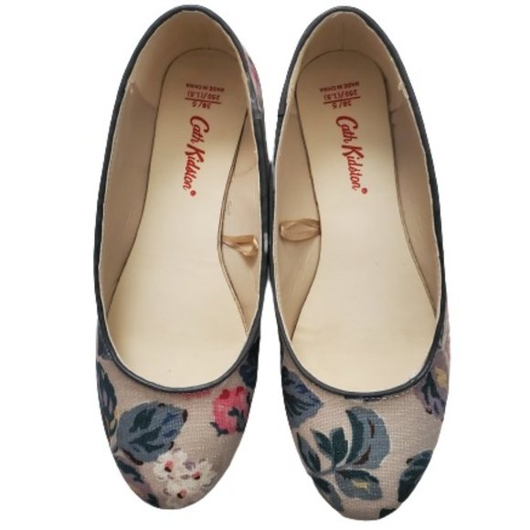 Cath Kidston Women's Floral Print Slip On Ballerina Ballet Flats Size 38/5 - Picture 2 of 8